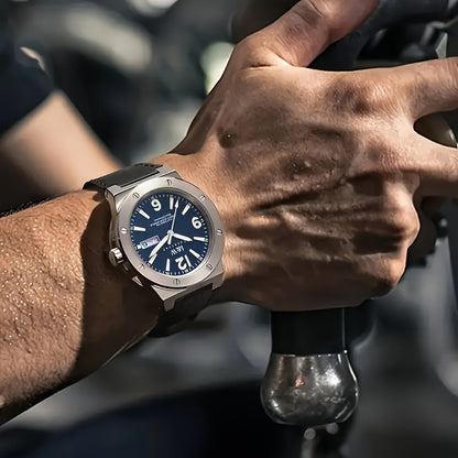 [I&W Carnival] Orologio Sportivo Meccanico da Uomo, Luminoso e Impermeabile con Vetro Finto Zaffiro, Regalo Ideale per le Vacanze