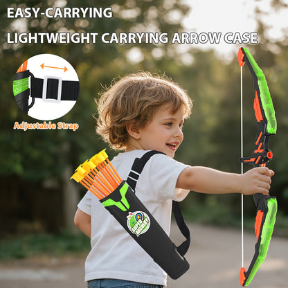 HYES 2 pezzi Arco e Freccia per Bambini, Set di Tiro con l'Arco con 24 Freccie a Ventosa, 1 pz Poggiatesta, 6 pz Bersagli di Punteggio e 2 pz Cestini, Regali Sportivi Indoor Outdoor per Bambini e Bambine dai 3 ai 8 Anni, Natale, Regalo di Compleanno