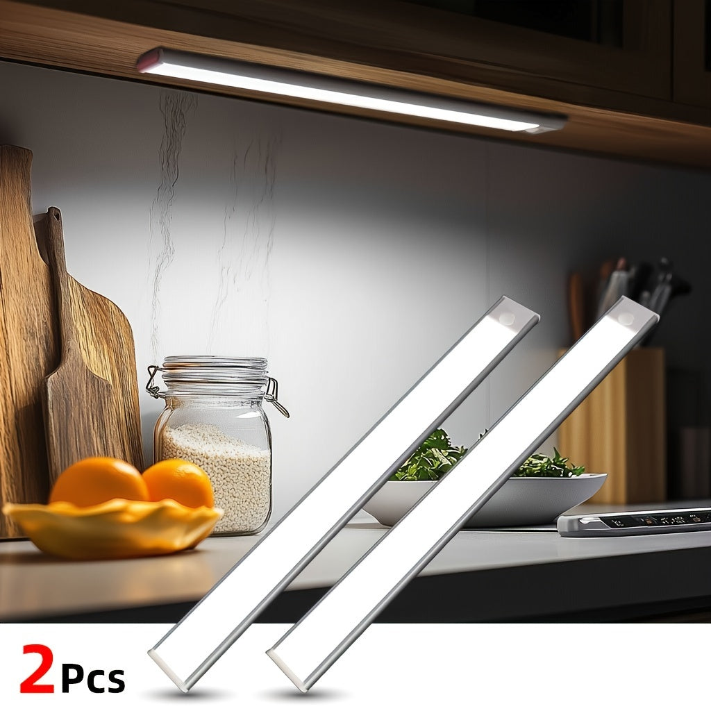 Luci a LED sottopensile Setonr con involucro in lega di alluminio, luce a sensore di movimento a batteria ricaricabile per uso interno, luci per armadio magnetiche dimmerabili, illuminazione senza fili sottopiano per cucina, scale, camera da letto, soggio
