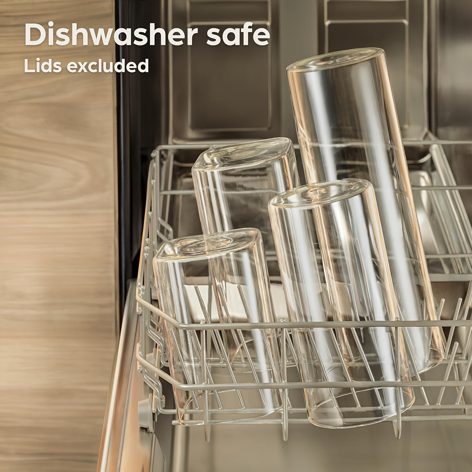 /4 barattoli da cucina in vetro, bambù per cucina e zona pranzo – vista dettagliata 9