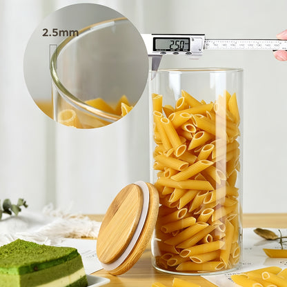 /4 barattoli da cucina in vetro, bambù per cucina e zona pranzo – vista dettagliata 13