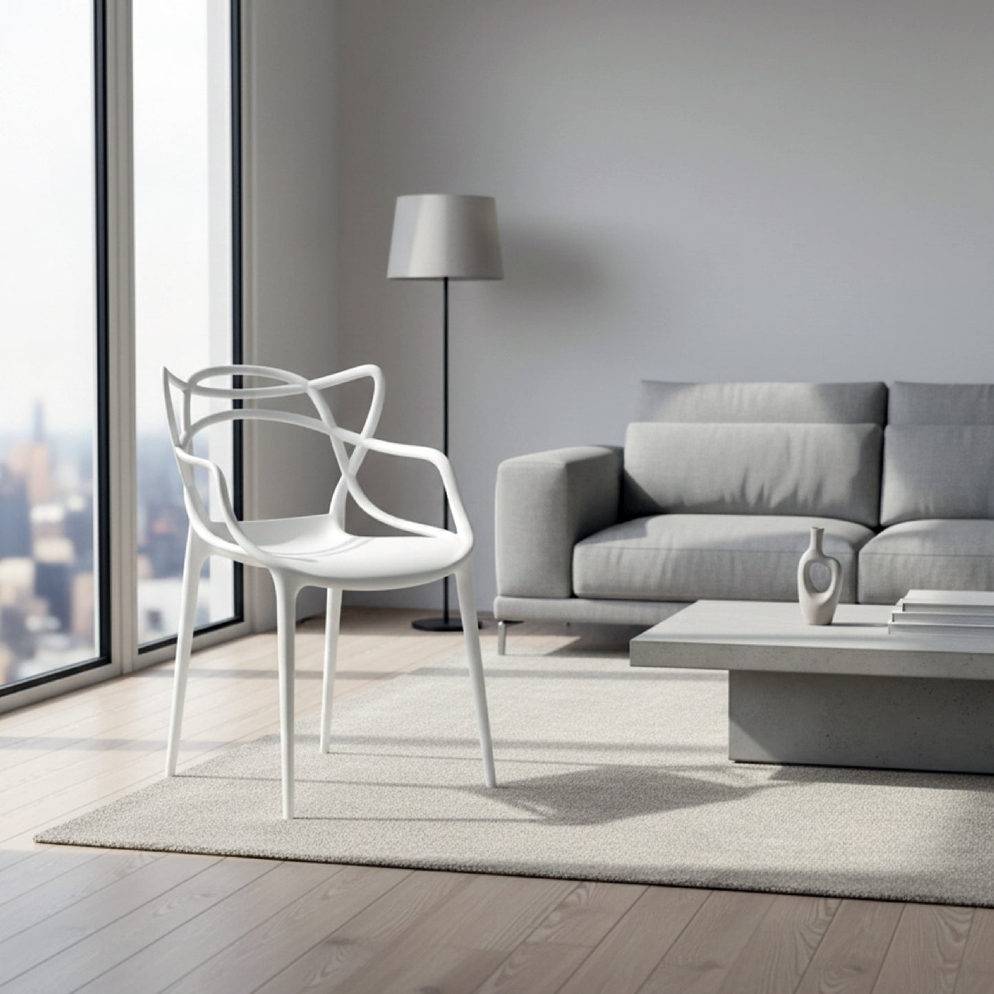 Baroni Home Set 4 Sedie in Plastica Bianca – Sedie Impilabili, Pronte all’Uso Senza Montaggio, Facili da Pulire, con Piedini Antiscivolo per Maggiore Stabilità – Ideali per Cucina, Soggiorno, Sala da Pranzo, Giardino, Terrazzo o Balcone – Sedute Comode e