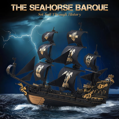 ROKR Il Cavallo Marino Barca Puzzle 3D in Legno, Kit di Modellismo Nautico, Kit Artigianali per Decorazioni Casa e Ufficio, un Regalo Distinto per Appassionati di Artigianato