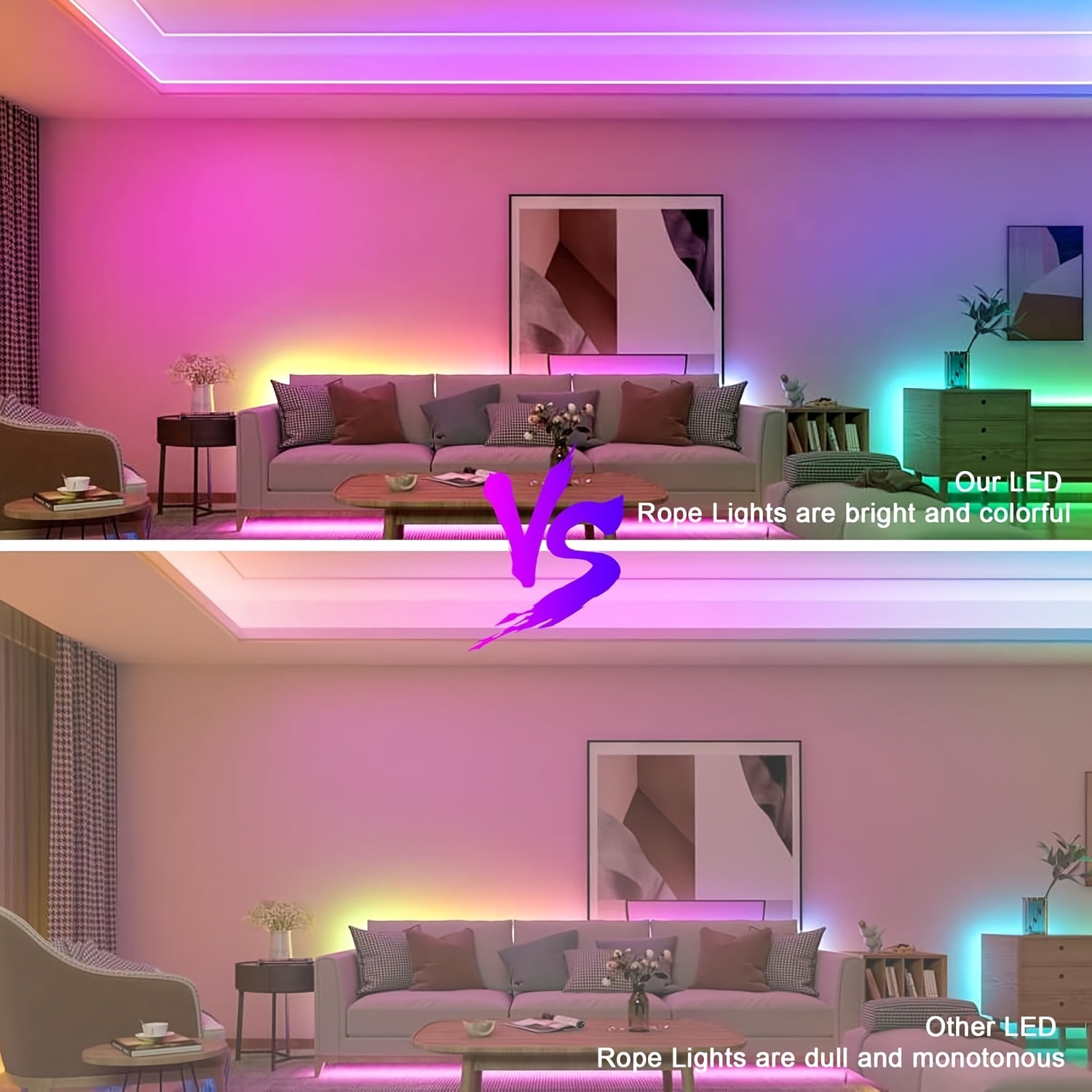 Luci LED Neon a Corda Flessibili 30/20/15/10/5m, Controllo via App/Telecomando, Modalità Multiple, Luci Neon RGB