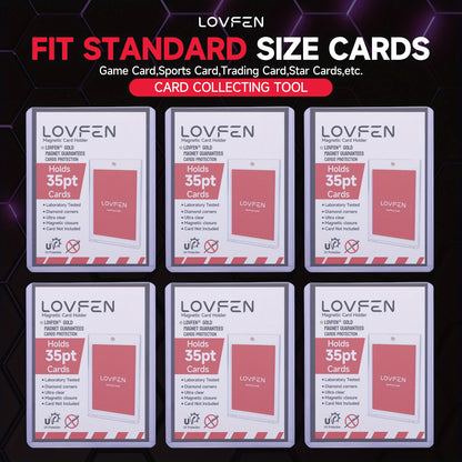 LOVFEN 100/200/500/1000 pz 7,62 cm x 10,16 cm Top Load per Carte - Proteggi Carte Premium in Plastica Rigida da 35 pt, Custodie per Carte in Plastica, per Carte da Collezione Sportive da Gioco di Baseball da Scambio
