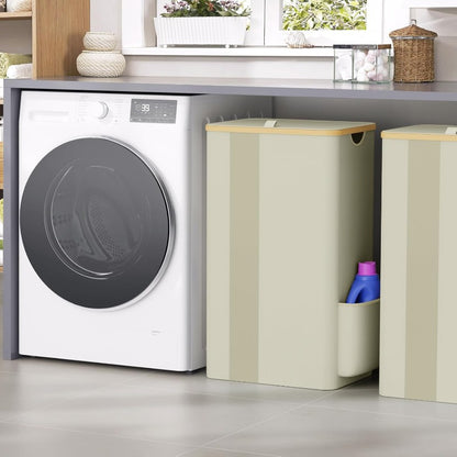 Furnestorica Cesto Portabiancheria con Coperchio, Design a Rete Trasparente con Capacità Chiara, Cesto per Biancheria da 100L con Manici e Sacca per Bucato Rimovibile, Cesto Traspirante con Coperchio per Camera da Letto, Bagno, Dormitorio, Lavanderia, Ces