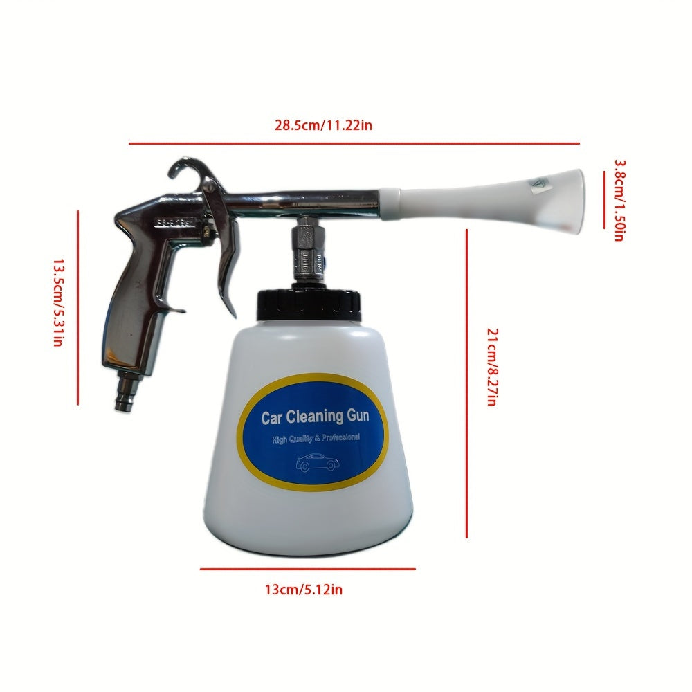 Pistola pneumatica per autolavaggio, universale, contenitore spray, rimozione efficiente della polvere, pulizia profonda per interni auto e vano motore, strumento per la cura dell'auto