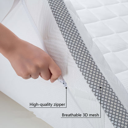 Bedstory Gel Topper H3/H4 H5/H6 Realizzato con Nucleo in Schiuma Fredda Alta 7.5 cm, Rivestimento Traspirante in Rete 3D, Comodo Topper per Materasso per Letti a Scomparsa e Letti/Divani Letto Scomodi 80X200 90X200 100X200 120X200 140X200 160X200 180X200
