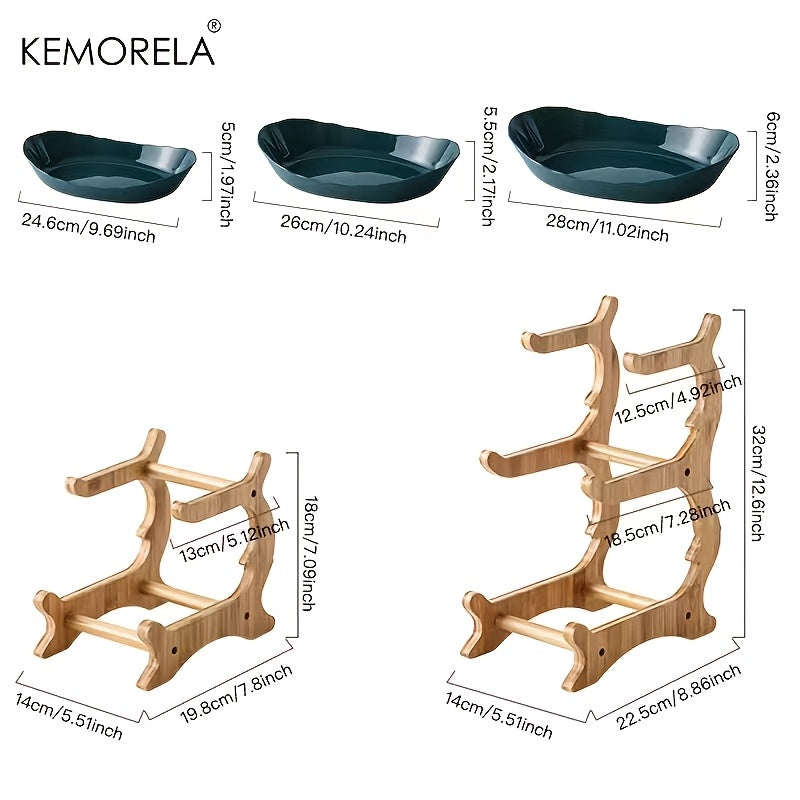 KEMORELA Cesto in Legno a 2/3 Ripiani per Frutta e Verdura con Gambe in Legno - Organizer da Cucina Versatile per Frutta, Verdura e Alimenti Congelati - Perfetto per la Conservazione in Frigorifero, Cesto per Frutta da Cucina