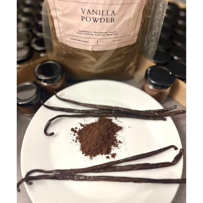 Polvere di Vaniglia Bourbon da Madagascar - Non Raffinata - Qualità Premium - Deliziosa e Aromatica - Ideale per Pasticceria e Dessert