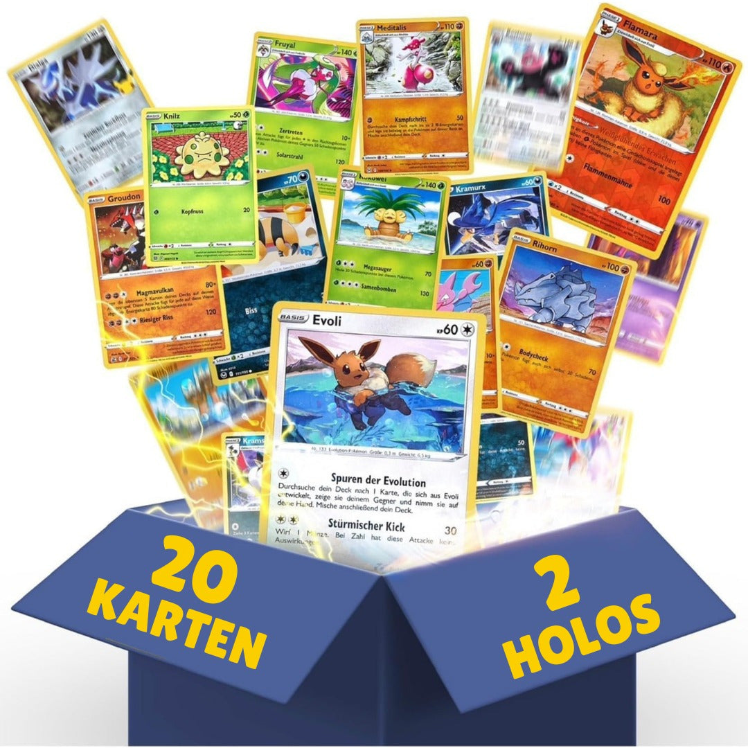 Carte da collezione Pokémon | Versione tedesca con 2 carte olografiche