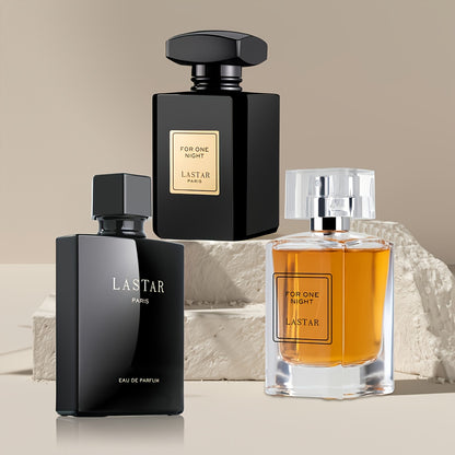Set di profumi da uomo, tre flaconi, totale, note legnose di muschio e sandalo, colonia da uomo, fragranza fresca e di lunga durata, spray da uomo, adatto per appuntamenti, feste e uso quotidiano, confezione raffinata, un regalo perfetto per le feste per