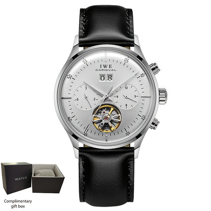Orologio Meccanico Multifunzione di Lusso Uomo I&W Carnival, Orologio Sottile e alla Moda Automatizzato, Regalo per le Vacanze