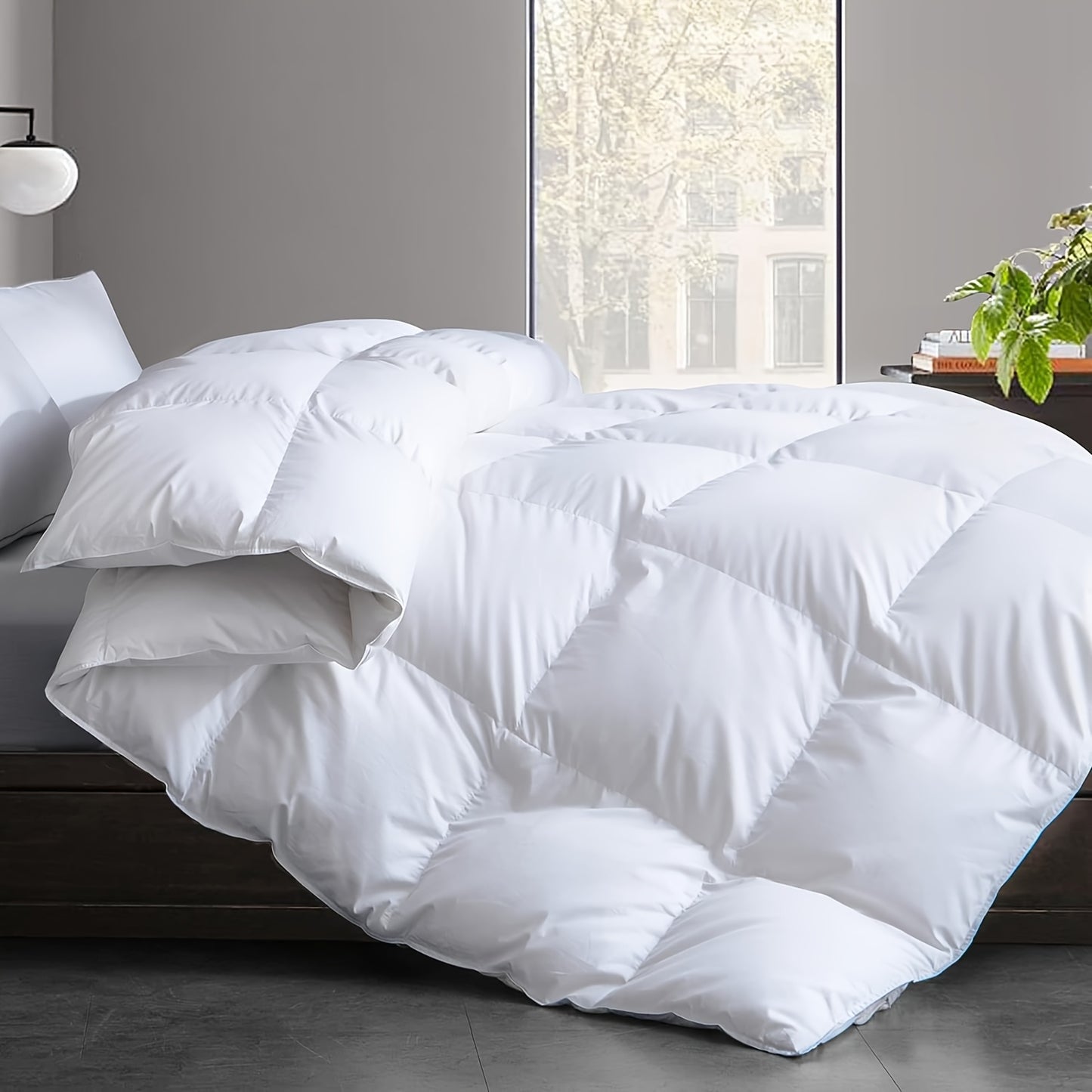 Hotel Series Copripiumino Trapuntato di Lusso - Piumone Morbido e Traspirante per Tutte le Stagioni, Lavabile in Lavatrice, Leggero e Caldo, Bianco Elegante per Casa o Hotel (135/155/200/220 cm) - Imbottitura in Poliestere Resistente, Accessori da Letto