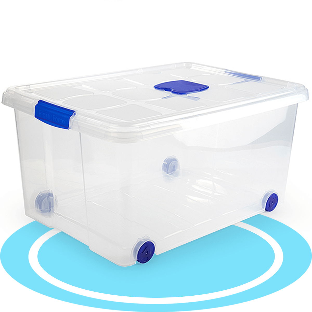 Scatola di Plastica per Organizzare Giocattoli, Libri, Documenti e Coperte - Chiusura Ermetica, Grande Capacità e Resistente - Dekohome