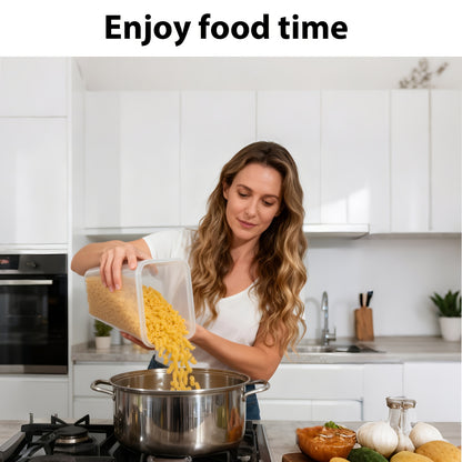Set di contenitori per alimenti da cucina di alta gamma, 32 pezzi. Contenitori ermetici per frigorifero, sala da tè e armadietti. La scelta ideale per farina, zucchero, pasta, cereali e ingredienti per dolci. Include penna e etichetta
