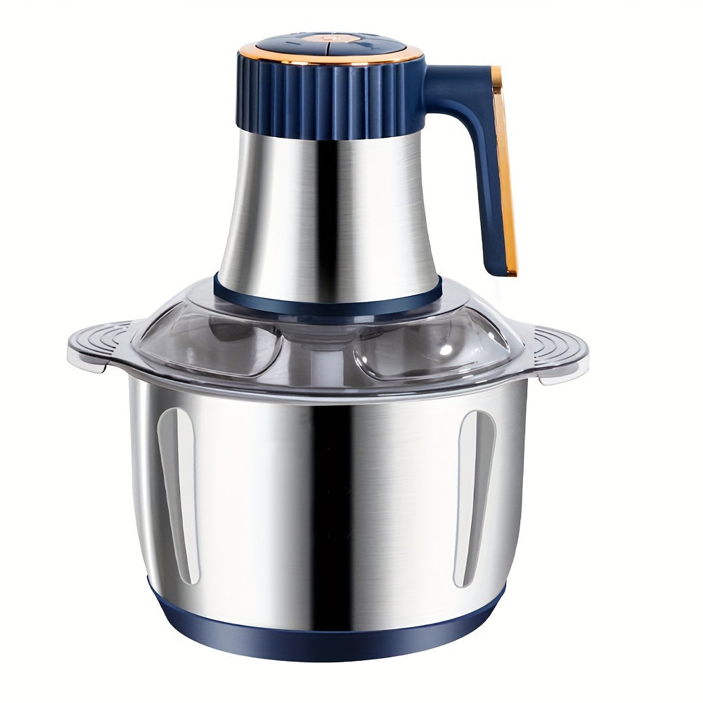 Robot da cucina in acciaio inossidabile, tritatutto, tritacarne elettrico 500W, 5L, tritacarne in acciaio inossidabile per cucina, verdure, cipolle, aglio, insalata, omogeneizzati, noci con 6 lame in acciaio inossidabile
