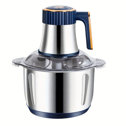 Robot da cucina in acciaio inossidabile, tritatutto, tritacarne elettrico 500W, 5L, tritacarne in acciaio inossidabile per cucina, verdure, cipolle, aglio, insalata, omogeneizzati, noci con 6 lame in acciaio inossidabile