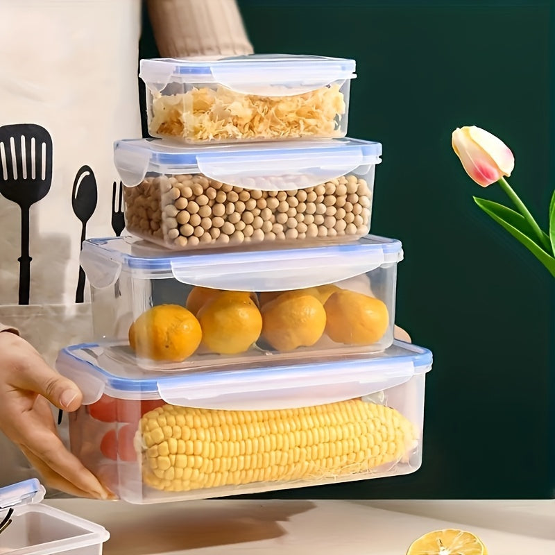 Set di 48 contenitori per alimenti, portapranzo, contenitore per la conservazione dei cibi con coperchio facile da chiudere (24 coperchi + 24 contenitori) - Contenitore in plastica sigillato per uso in sale alimentari, viaggi, attrezzatura da esterno, per