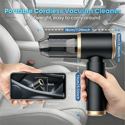 Aspirapolvere a Mano con Potente Aspirazione 8000PA Adatto per Auto, Casa e Rimozione Peli di Animali, a Basso Rumore, Grande con 9 Accessori, Aspirapolvere Portatile per Interni Auto, Pavimenti, Tappezzeria, Bicchiere e Sistema di Filtro