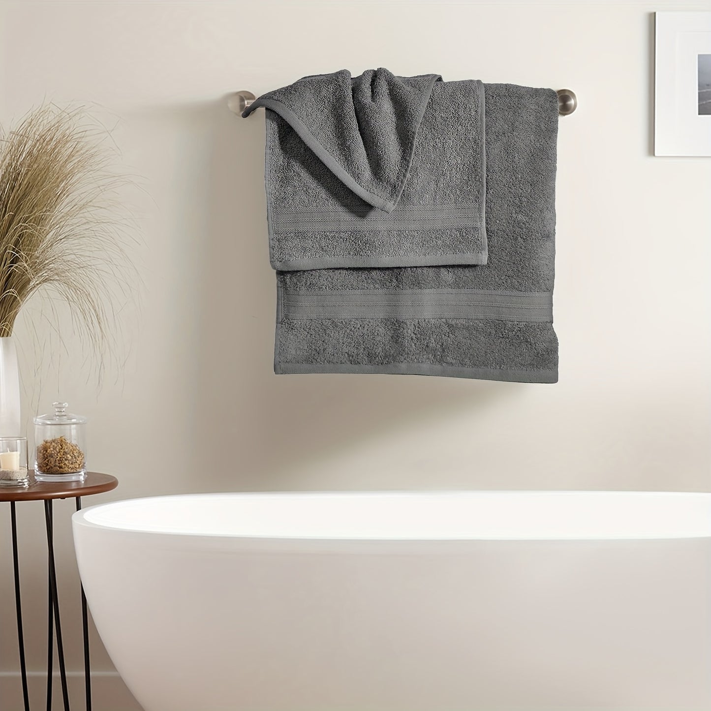 Confezione da 2 Asciugamani 100% Cotone 550gsm Extra Morbidi Super Assorbenti e Rapidi ad Asciare, Tovagliette per Mano o Ospiti, 30x50cm 50x100cm 70x140cm Disponibili in 9 Colori