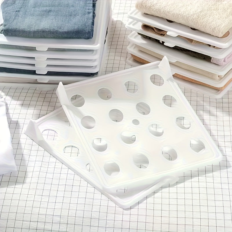 20 Tavole Impilabili per Riporre Vestiti, Organizzatori per Armadio in Plastica, Salvaspazio, Leggere e Portatili, Adatte per Armadi, Dormitori e Uso Domestico, Scaffali per Vestiti Facili da Pulire, Adatte per Camicie, Vestiti, Jeans