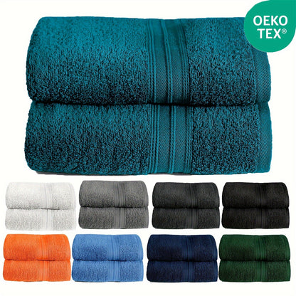 Confezione da 2 Asciugamani 100% Cotone 550gsm Extra Morbidi Super Assorbenti e Rapidi ad Asciare, Tovagliette per Mano o Ospiti, 30x50cm 50x100cm 70x140cm Disponibili in 9 Colori