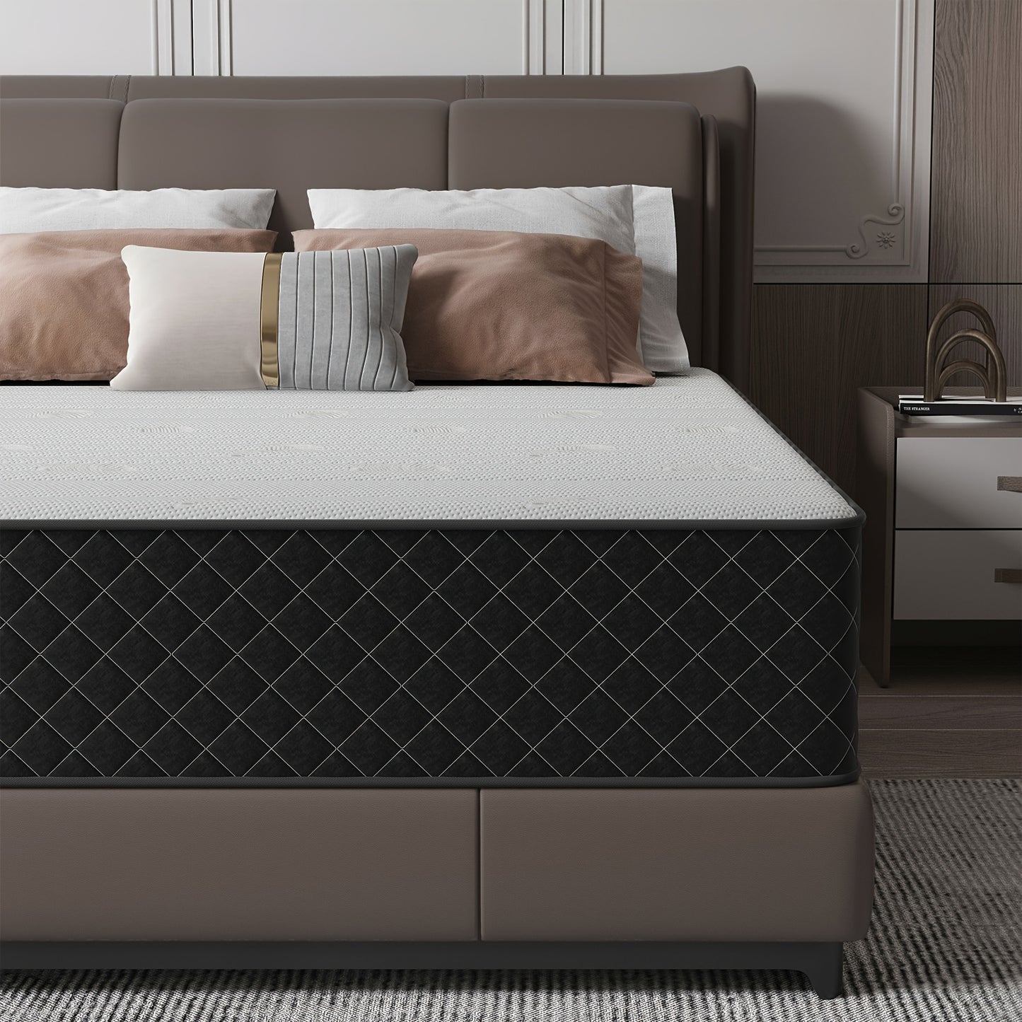 Materasso 140 x 200 cm - Durezza H3 Il letto contenitore ibrido a molle insacchettate e memory foam per supporto massimo e sollievo dalla pressione, Materasso da letto