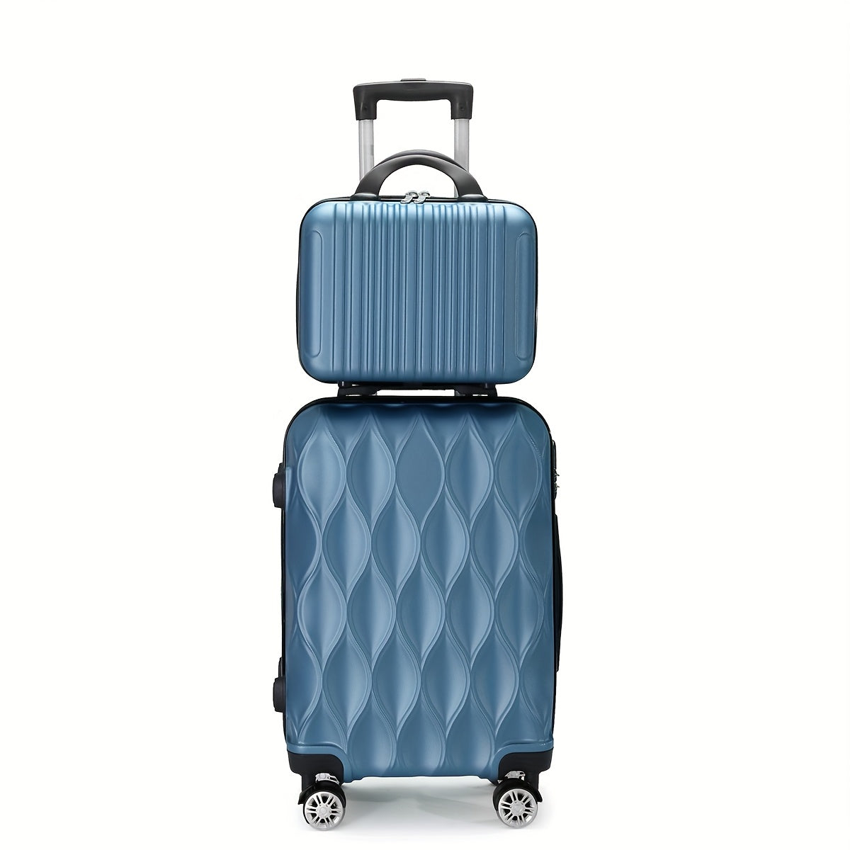 Un Set di 2 o 4 Pezzi di Valigie in ABS con Design a Foglia, Ruote Silenziose Rotanti, Ideali per Viaggi Breve e Lungo Termine, Uso Personale o come Regalo Perfetto