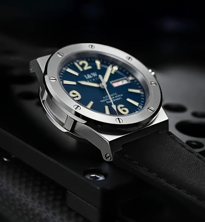 [I&W Carnival] Orologio Sportivo Meccanico da Uomo, Luminoso e Impermeabile con Vetro Finto Zaffiro, Regalo Ideale per le Vacanze