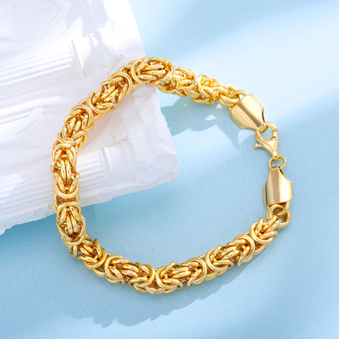 Magazzino Locale, Argento Sterling 925, Bracciale da Donna con Corda d'Erbacce Dorata, Stile Elegante per le Feste, Regalo Perfetto per le Donne, Confezionato in una Bella Confezione Regalo