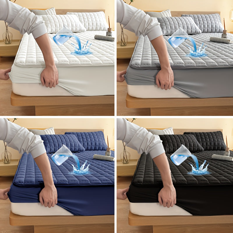 1pz Coprimaterasso Impermeabile, Lavabile in Lavatrice, Disponibile in Diverse Misure, Ultra Morbido e Confortevole Coprimaterasso Spesso, Adatto per Camera da Letto, Camera degli Ospiti, Protezione per Materasso d'Hotel (esclusi Cuscino e Federa)