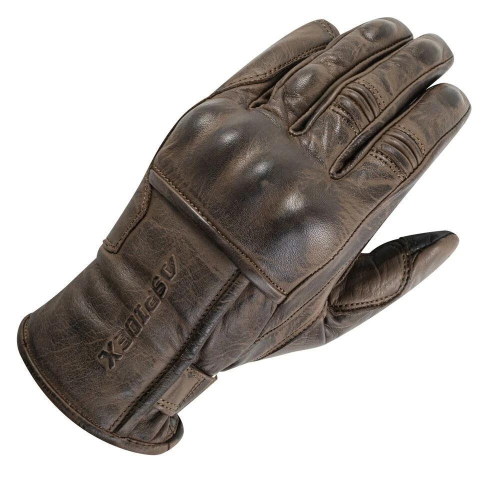 Guanti Moto in pelle uomo ASPIDEX WAX Vintage