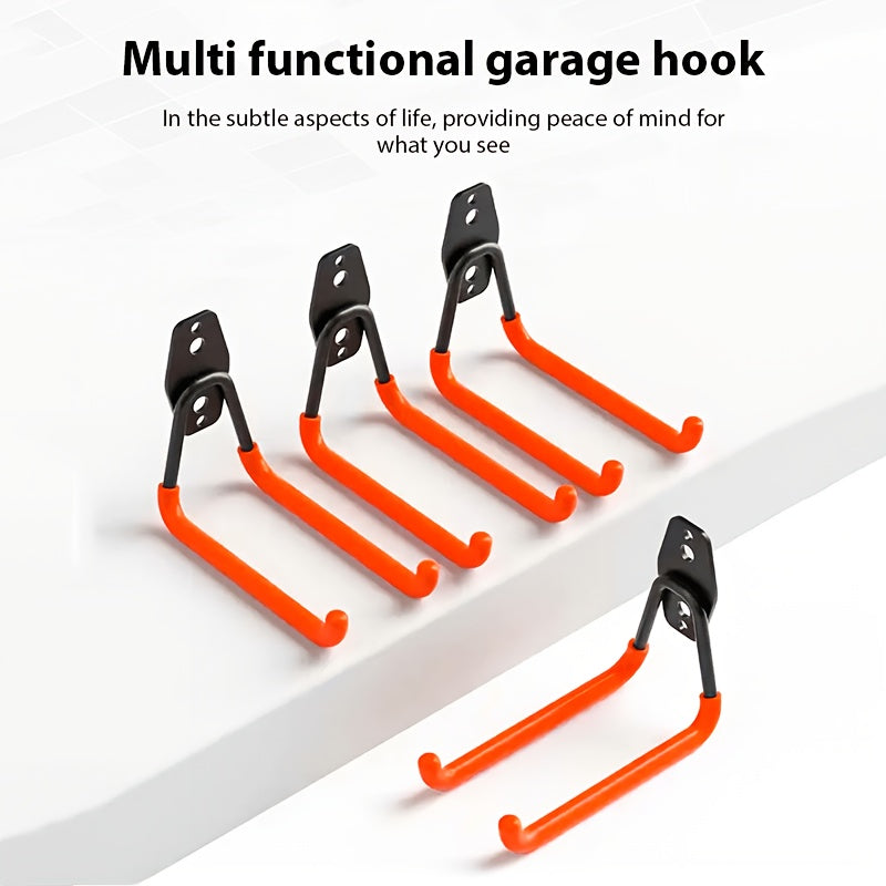 Set da 13 ganci per garage per carichi pesanti, scaffale da parete per garage di livello industriale, soluzione di stoccaggio salvaspazio per scale, biciclette, attrezzi, appendiabiti multiuso per attrezzi da giardino, scale, bicicletta