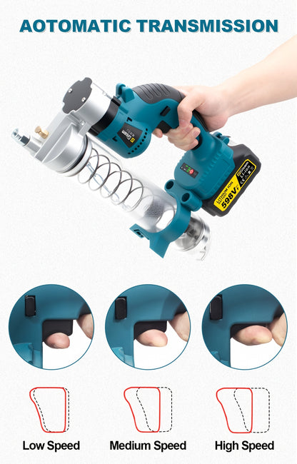 Pistola per Grassi Senza Fili Gisam 10000PSI Motore Brushless ad Alta Pressione con Cartuccia da 16oz e Custodia, Compatibile con Batteria Makita 18V, Strumento Professionale per Lubrificazione Auto (Utensile Elettrico)
