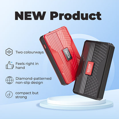 KOPUO Avviatore di Emergenza per Auto, Voiture Portatile: Batteria di Avviamento di Emergenza 9600/12800 Mah con Luce LED, Adatto per l'Avviamento di Auto a Benzina e Diesel a 12V - Accessori Auto, Ideale per Proprietari di Auto in Situazioni di Emergenza
