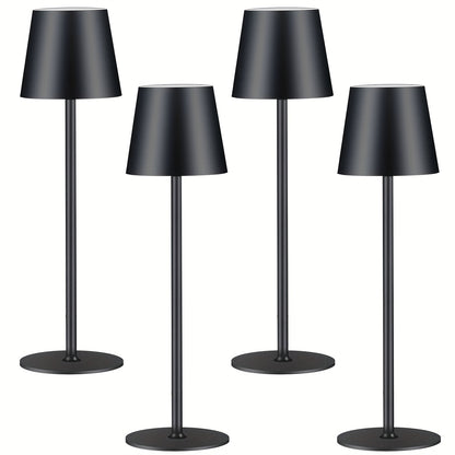 Set da 2/4 Lampade da Tavolo LED Senza Fili, 4000Mah Ricaricabile Luce Notturna Touch IPX7 Wireless Design Minimalista Per/Ristorante/Camera da Letto/Esterno