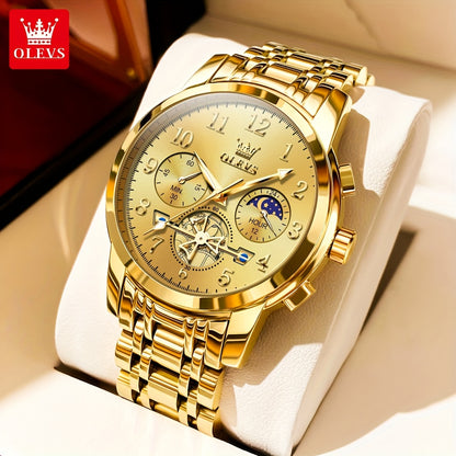 OLEVS Orologi da Uomo Classici Business Dress Analogico Quarzo Quadrante Digitale Orologio da Uomo Moda Lusso Bracciale in Acciaio Inossidabile Luminoso con Calendario Orologio da Polso da Uomo Regali Romantici Relojes De Hombre Quadrante Blu/Nero/Bianco/