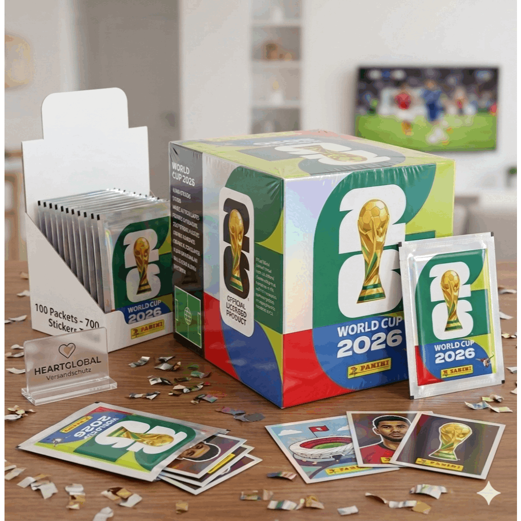 Espositore per adesivi Panini FIFA World Cup 2026 - 100 buste con un totale di 700 adesivi
