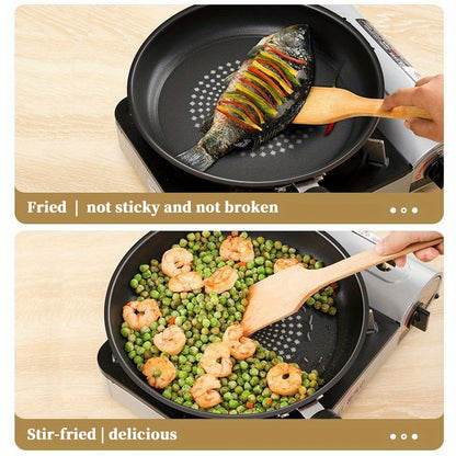 Padella multifunzionale antiaderente in ghisa da 24/26 cm, lavabile in lavastoviglie, compatibile con piano cottura a induzione liscio, ideale per friggere uova, bistecche, pancake - Senza coperchio, perfetta per fornelli a gas e elettrici