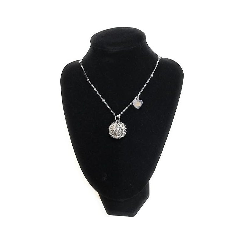 Collana donna in acciaio con pendente richiamo degli angeli colore argento