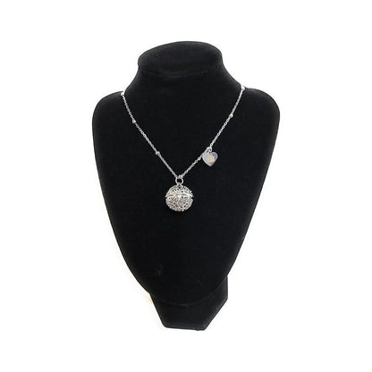 Collana donna in acciaio con pendente richiamo degli angeli colore argento