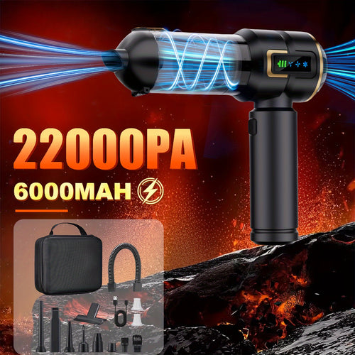 Aspirapolvere a Mano Senza Fili con Forte Aspirazione 22000Pa per Auto e Casa, Mini Aspirapolvere, Aspirapolvere Portatile per Auto, 4 in 1 per Peli di Animali/Divano/Tappeto con Contenitore per Polvere Facile da Svuotare