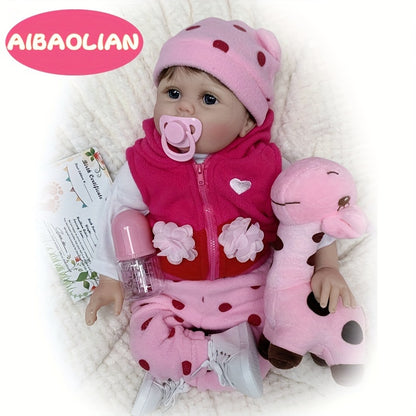 Bambola Reborn Completa 22 Pollici 55cm, Bambola Reborn Corpo Intero per Ragazze e Ragazzi, Regalo Giocattolo Bambola Reborn Ragazza (Bambole Reborn)