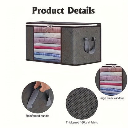 Set di 6 sacche contenitori oversize, robusto organizer pieghevole per coperte, cuscini e giocattoli, realizzato in materiale di polipropilene spesso, con cerniera e copertura, con maniglie rinforzate, non richiede elettricità, contenitore da mettere sott