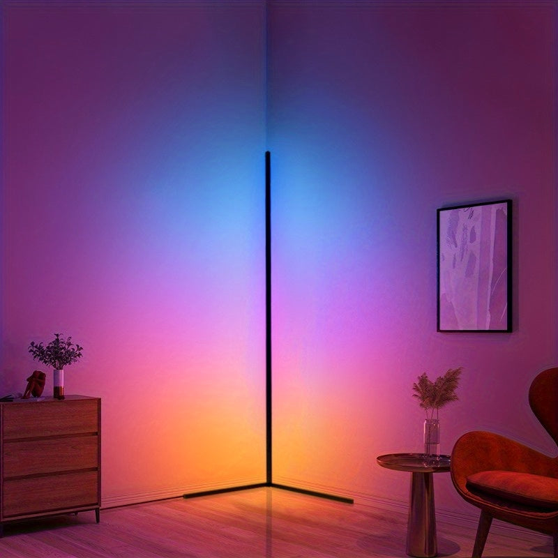 Lampada da angolare 1/2 pz, Lampada da a LED con cambio colore, Regolabile 56 pollici (circa 142 cm) con sincronizzazione musicale, Lampada angolare moderna per illuminazione d'atmosfera, con telecomando e controllo tramite APP, Modalità creativa fai da t