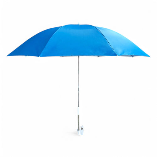 Ombrellone da spiaggia UV50+ 120Cm, Ombrellone da spiaggia portatile con clip per sedia Tumbona, campeggio, giardino, poliestere leggero resistente, protezione solare regolabile