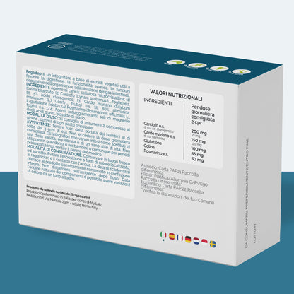 Nutracle FegaDep – Integratore alimentare in compresse con Cardo Mariano, Carciofo, Colina e Rosmarino | 40 unità