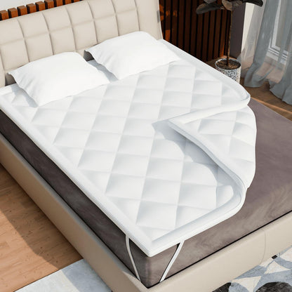 CATAVANA - Topper per Materasso Comfort - Varie Misure (80 X 200 Cm/ 90 X 200 Cm/ 140 X 190 Cm/ 140 X 200 Cm/ 160 X 200 Cm/ 180 X 200 Cm) - Microfibra Traspirante e di Alta Gamma - Imbottitura 800 G - Antiscivolo con Elastici - Ideale per 1 Persona/ 2 Per