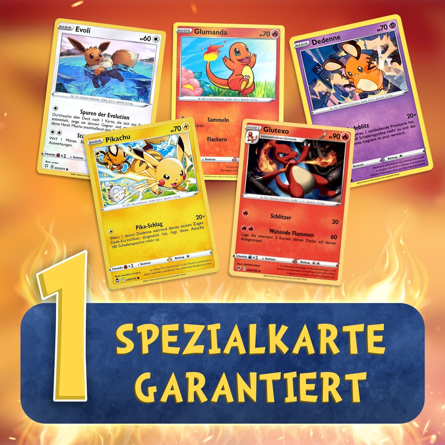 50 Carte Pokémon Originali Varie | Inglese | 3x Ologramma | 3x Rare | Carte da Collezione degli Ultimi Set | Perfette per Natale + 100 Custodie